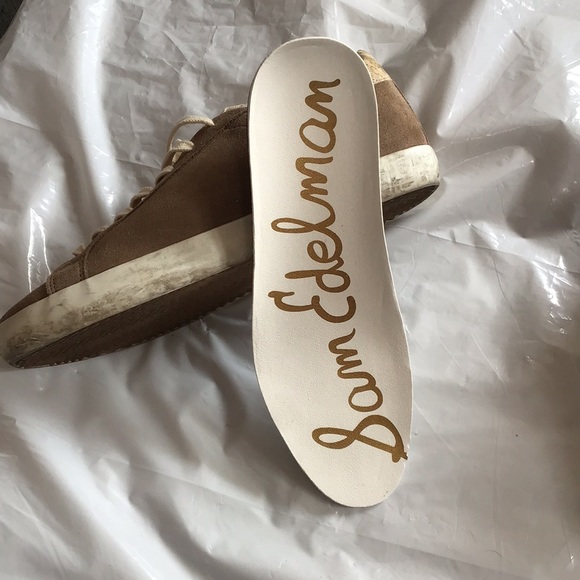 Sam Edelman Brown/Tan Aubrie Sneakers US 7 - Picture 8 of 9